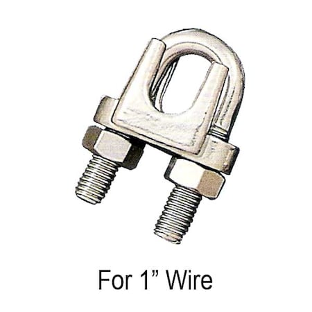 US CARGO CONTROL 1" Wire Rope Clip Stainless Steel Type 304 PCWRC1SS304